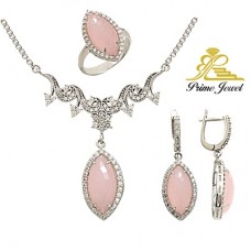 Gümüş zirkon taşlı set